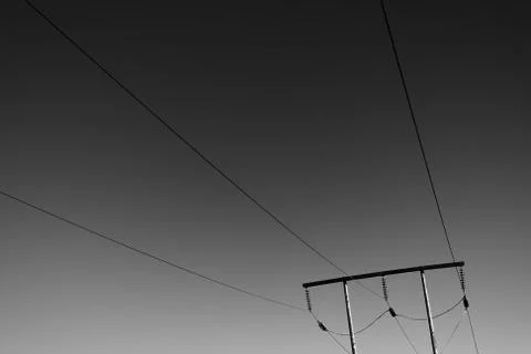 Minimalistic power line background 스톡 사진