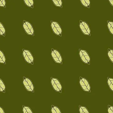 Minimalistic seamless citrus pattern with lemon hand drawn shapes. Abstract a Stock Illustration