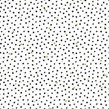 Minimalistic seamless pattern with drawn dots and circles. Vector seamless Illustrazione stock