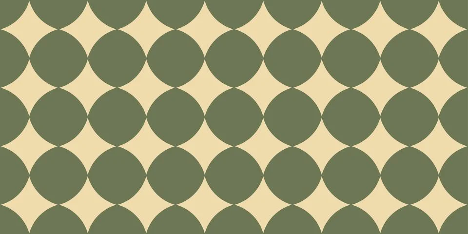 Minimalistic seamless pattern with geometric shapes on soft green background. Stock Illustration
