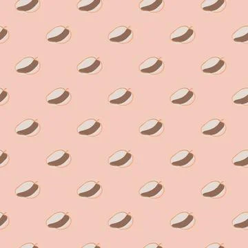 Minimalistic seamless pattern with healthy organic abstract peach print. Pink Stock Illustration