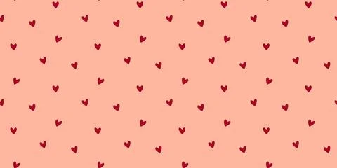 Minimalistic seamless pattern with hearts イラスト素材