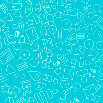 Minimalistic seamless pattern with icons on the theme of web, internet, appli Stock Illustration