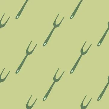 Minimalistic seamless pattern with kitchen tools elements. Diagonal ornament  Stock Illustration