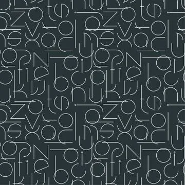 Minimalistic seamless pattern with letters. Stock Illustration