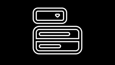 Minimalistic Server or Database Icon Stock Illustration