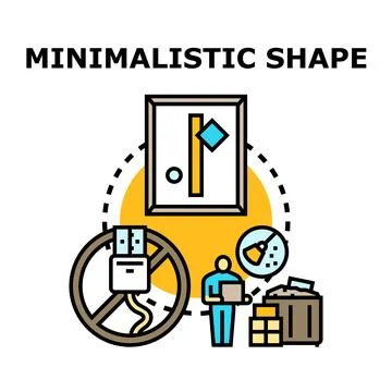 Minimalistic shape concept presenting simple design aesthetic 스톡 일러스트