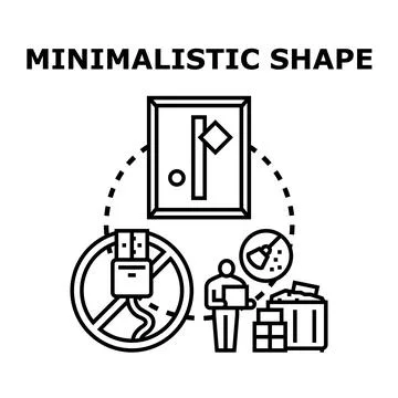 Minimalistic shape concept presenting simple design aesthetic Illustration
