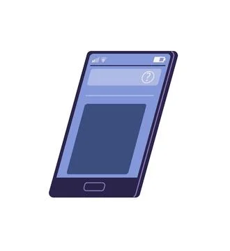 Minimalistic Smartphone Display with Internet Browser Interface 스톡 일러스트