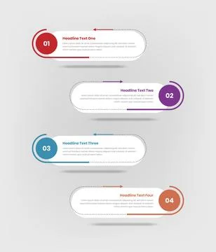 Minimalistic steps infographic timeline for data presentation with abstract.. Stock Illustration