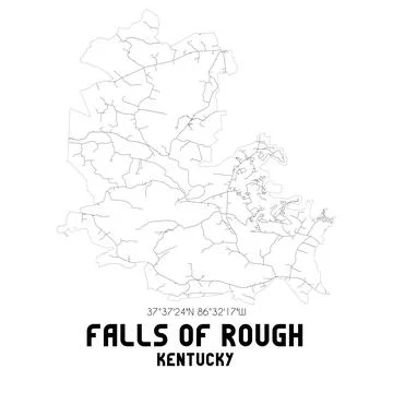Minimalistic street map of Falls Of Rough, Kentucky, United States. Stock Illustration