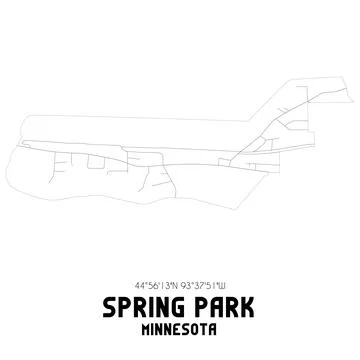 Minimalistic street map of Spring Park, Minnesota, United States. Ilustração Stock