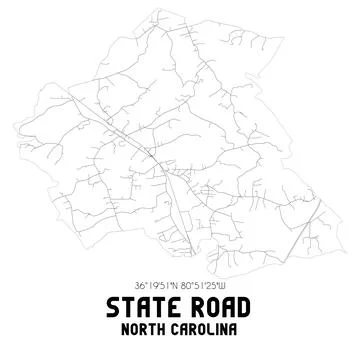 Minimalistic street map of State Road, North Carolina, United States. Illustrazione stock