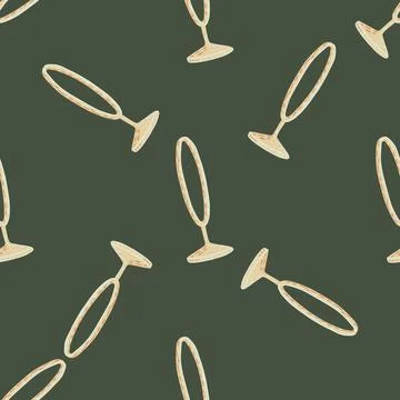 Minimalistic style seamless pattern with random light circus ring ornament. P Stockillustratie