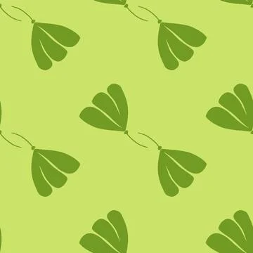 Minimalistic style seamless pattern with simple cosmos flowers ornament. Ligh Stock Illustration