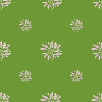 Minimalistic style seamless spring nature pattern with light leaf silhouettes イラスト素材