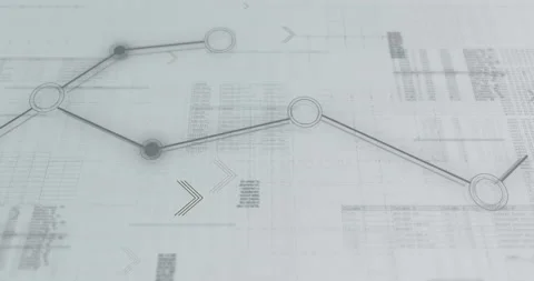 Minimalistic stylistic gray background of a network with different connections Stock Footage 135581858