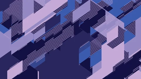 Minimalistic template with geometric rectangular shapes. 3d loop animation. 4K Stock Footage 124965241