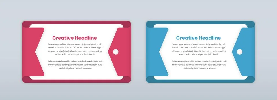 Minimalistic text presentation inside an abstract envelope shaped folder Stock Illustration