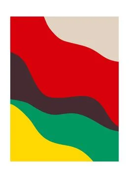 Minimalistic trend abstract design with various natural shapes. Stock Illustration