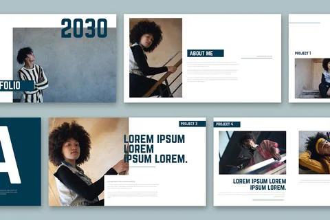 Minimalistic Urban Presentation Set Stock Illustration
