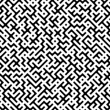 Minimalistic vector background. Trendy seamless Black And White shapes pattern Illustrazione stock