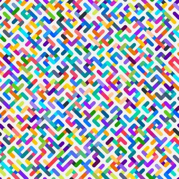 Minimalistic vector background. Trendy seamless Colored shapes pattern Stock Illustration