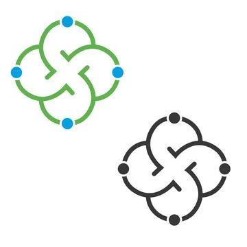 Minimalistic Vector Celtic Knot Logo On White Background Stock Illustration