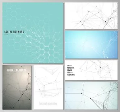 The minimalistic vector editable layouts of modern social network mockups in Illustrazione stock