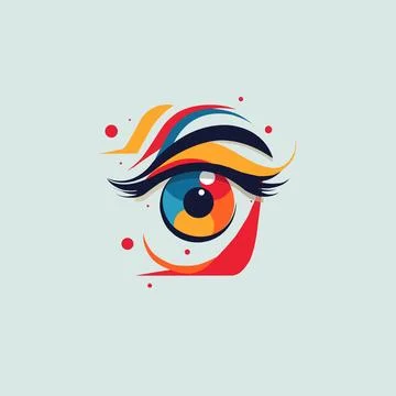 Minimalistic vector eye close up Stock Illustration