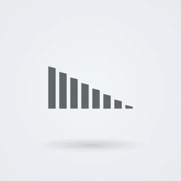 Minimalistic Vector icons volume or equalizer イラスト素材