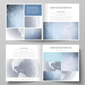 The minimalistic vector illustration of the editable layout of two covers t.. Stock Illustration