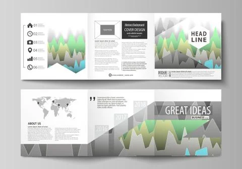 The minimalistic vector illustration of the editable layout. Two modern creative Stock Illustration