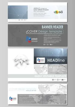 The minimalistic vector illustration of the editable layout of social media Stock Illustration