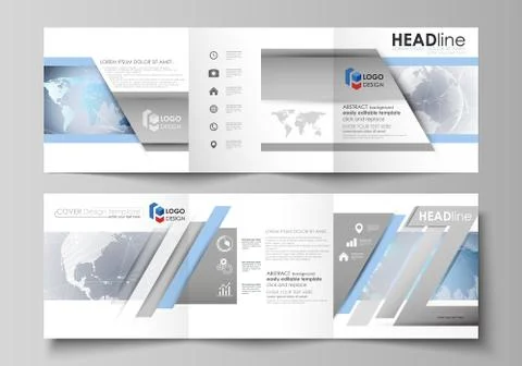 The minimalistic vector illustration of the editable layout. Two modern creative Stock Illustration