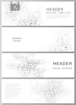 The minimalistic vector illustration of the editable layout of headers, banner Stockillustratie