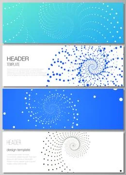 The minimalistic vector illustration of the editable layout of headers, banner Stock Illustration
