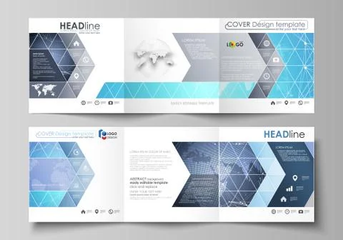 The minimalistic vector illustration of the editable layout. Two modern creative Stock Illustration