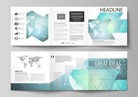 The minimalistic vector illustration of editable layout. Two modern creative Stock Illustration