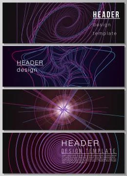 The minimalistic vector illustration of the editable layout of headers, banner Illustrazione stock