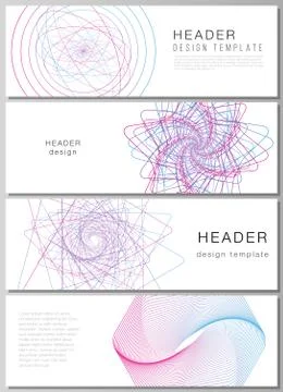 The minimalistic vector illustration of the editable layout of headers, banner Illustrazione stock