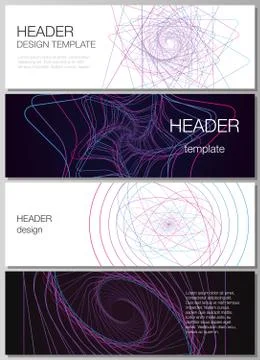 The minimalistic vector illustration of the editable layout of headers, banner Illustrazione stock