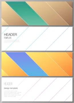 The minimalistic vector illustration of the editable layout of headers, banner Stock Illustration
