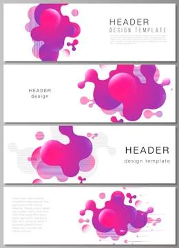 The minimalistic vector illustration of the editable layout of headers, banner Stock Illustration