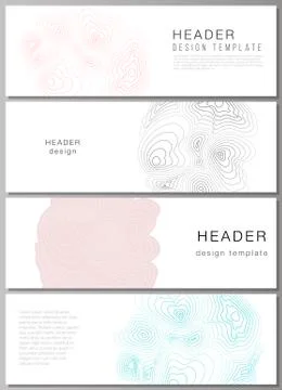 The minimalistic vector illustration of the editable layout of headers, banner Stock Illustration