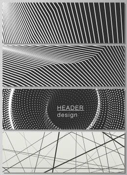 The minimalistic vector illustration of the editable layout of headers, banner 库存插图