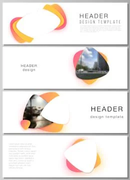 The minimalistic vector illustration of the editable layout of headers, banner Stock Illustration