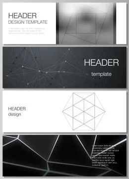 The minimalistic vector illustration of the editable layout of headers, banner Stock Illustration