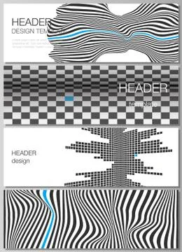 The minimalistic vector illustration of the editable layout of headers, banner Stock Illustration