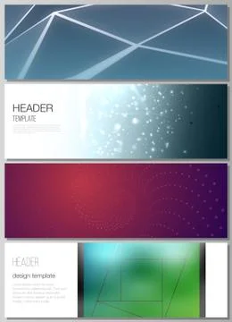 The minimalistic vector illustration of the editable layout of headers, banner Stock Illustration